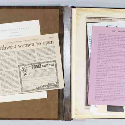 Inside front cover and loose papers in front page 1