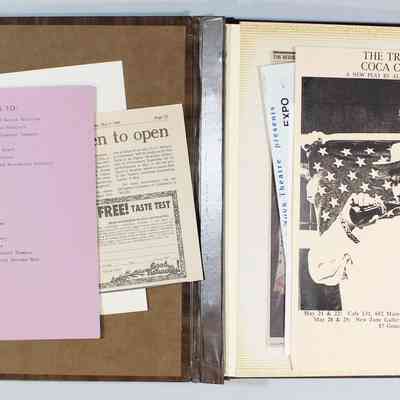 Inside front cover and loose papers in front page 1