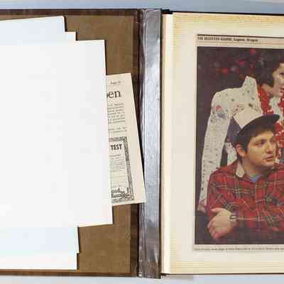 Inside front cover and page 1 without loose papers covering page one