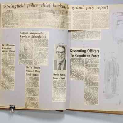 Pages 28-29 newspaper clipping unfolded
