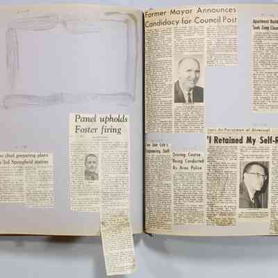 Pages 56-57 newspaper clipping unfolded