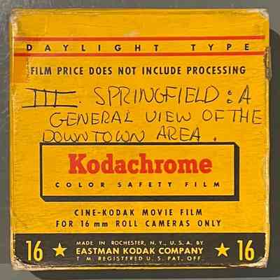 Video recording labeled 'III. Springfield, A General View of the Downtown Area', 1958