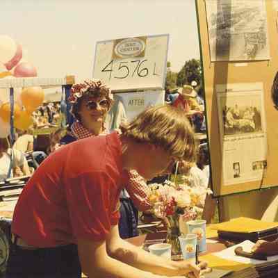 Photograph of the Broiler Festival Museum Booth, Springfield, OR circa 1980