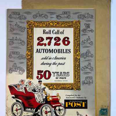 Roll Call of 2,726 Automobiles Sold in America in the Past 50 years, 2nd edition, 1952, by the Saturday Evening Post