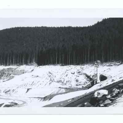 Photograph of the construction of a reservoir, Oregon, undated