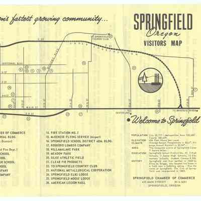Tourist Map of Springfield, circa 1970-1980