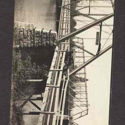 Photograph of Ford Model T Crossing Bridge, Springfield, Oregon, undated