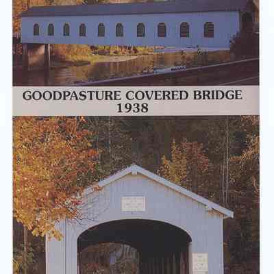 Postcard of the Goodpasture Covered Bridge, Oregon