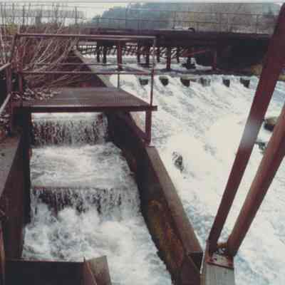 Photograph of Dam and Fish Ladder, Circa 1980