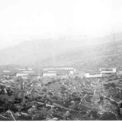 Photograph of Booth-Kelly lumber camp above Wendling, Oregon, circa1915-1919