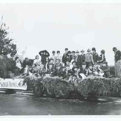 Photograph of a Christmas parade, Springfield, circa 1980