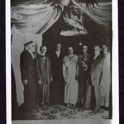 Photograph of wedding party, 1912