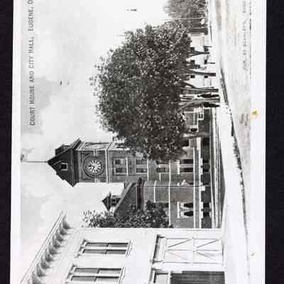 Photograph of Court House and City Hall, Eugene, Oregon, undated