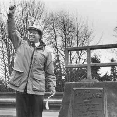 Photograph of Peter DeFazio on Armitage Bridge