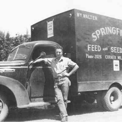 photograph of a Springfield Feed & Seed Truck, 1940-1950
