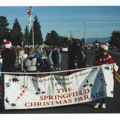 Photograph of the Springfield Christmas Parade, circa 1990
