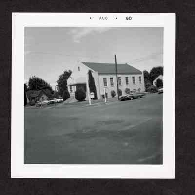 Photograph of a building, Corner 7th and A St, Springfield, Oregon, 1960