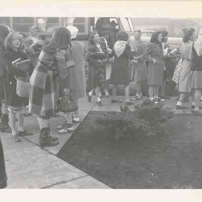Photograph of Springfield High School students from the Class of 1953, Springfield, Oregon, circa 1948-1953