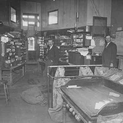 Photograph of Post Office Interior, Springfield, Oregon, circa 1911