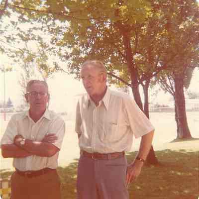 Photograph of Springfield High School Reunion for Class of 1930, Willamalane Park, Springfield, Oregon, 1970