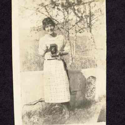 Photograph of an unknown woman outside