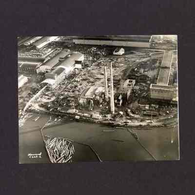 Photograph, Aerial view of Mill and Log Pond, Springfield.