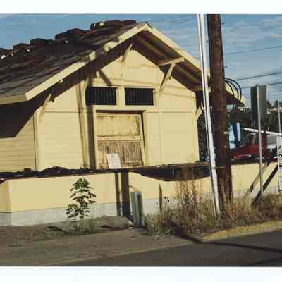 Photograph of the Springfield Train Depot restoration, circa 1990