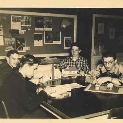 Union High School, Students Working on Project, , Undated.