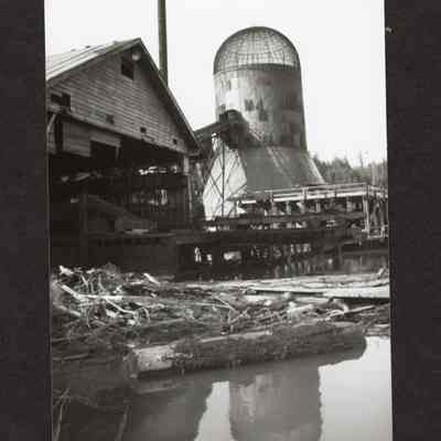 Photograph of log pond at Wigwam burning