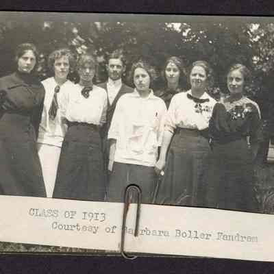 Postcard, Students, 1913.