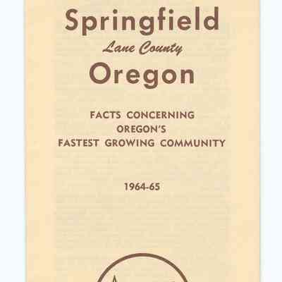 Informational brochure about Springfield, 1964-1965