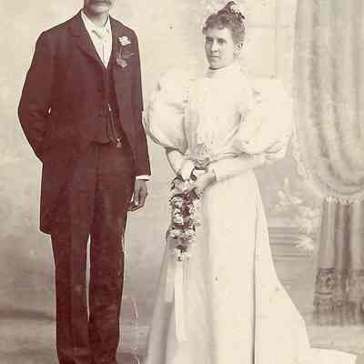 Wedding photograph of Edwin and Florence Kirkpatrick