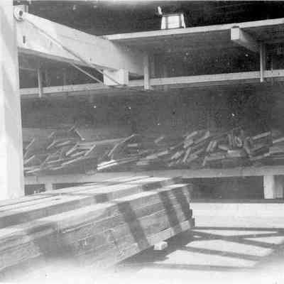Photograph of rejected lumber at Wendling Mill, Wendling, Oregon
