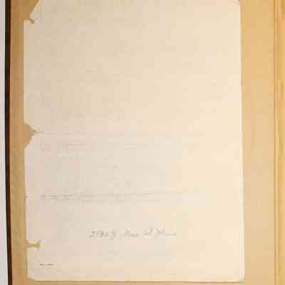 Loose materials inside first page of scrapbook