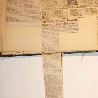 Page 20, unfolded newspaper clippings