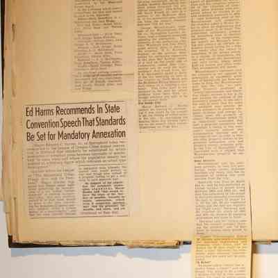 Page 22, unfolded newspaper clippings