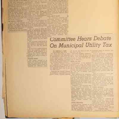 Page 28, unfolded newspaper clippings