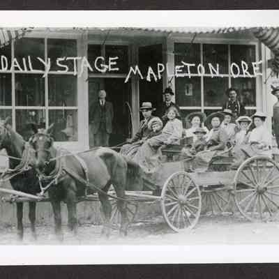 Photograph of Daily Stage, Mapleton, Oregon, circa 1900