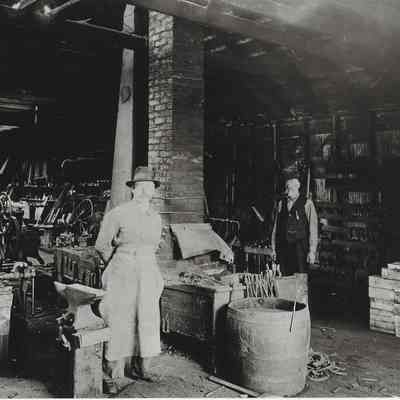 Photograph of Thompson & Richardson Blacksmith Shop, 1915
