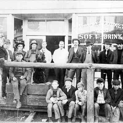 Photograph, J.P. Fry Confectionery Store with People, Undated.