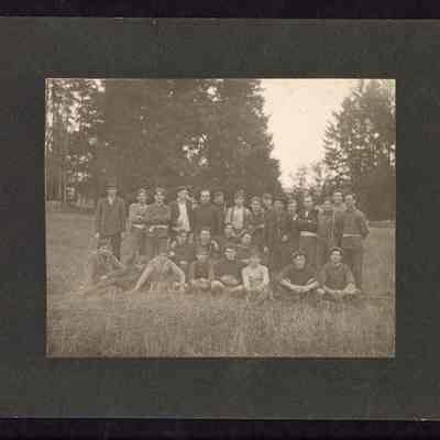 Photograph of a football team, circa 1900