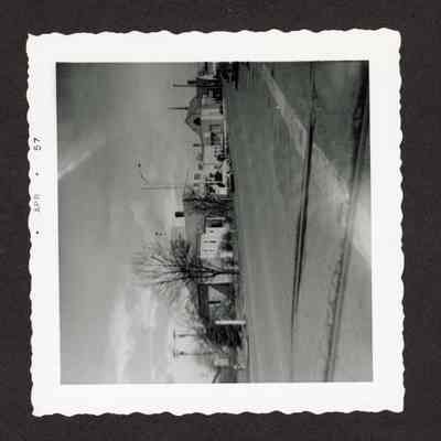 Photograph of homes and businesses, Springfield, Oregon, 1957