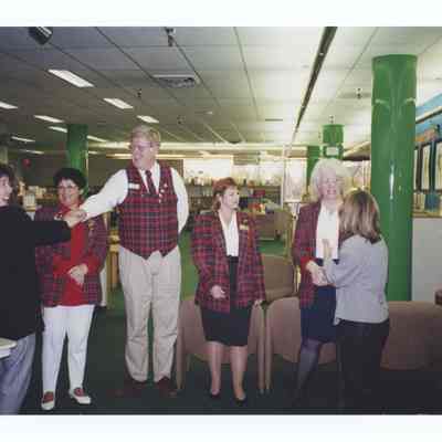 Photograph of an opening event at Springfield Public Library, circa 1980-1990
