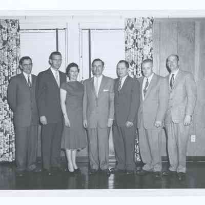 Photograph of Springfield Motors employees, 10th Anniversary, 1959