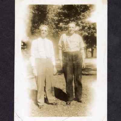 Photograph of Charles Myers and John Radmore (?), undated