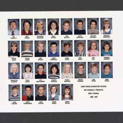 Photograph of Student Body, Camp Creek Elementary School, circa 1996-1997