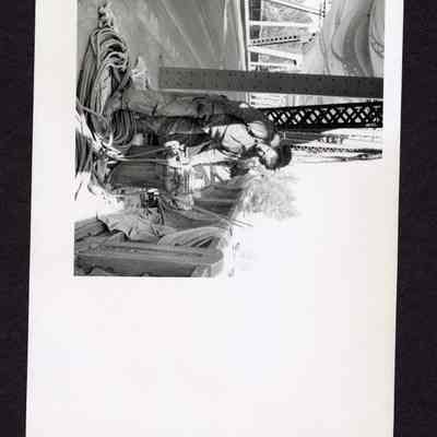 Photograph of Man on Bridge, Oregon, Circa 1957