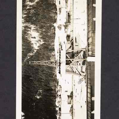 Photograph of Winter Bridge Construction, Oregon, 1937