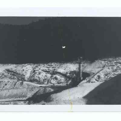 Photograph of the construction of a reservoir, Oregon, undated