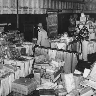 Photograph of Post Office Sorting Area, Springfield, Oregon, 1947